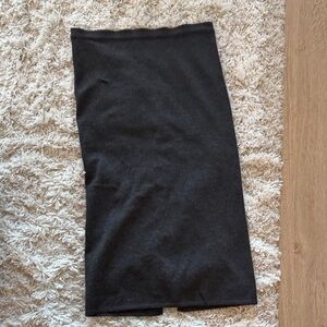 Givenchy Charcoal Gray Knot Pencil Midi Skirt Size XL